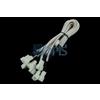 Phobya Y-Cable 3Pin Molex to 9x 3Pin Molex 60cm - UV White