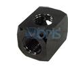 Phobya Connettore a T 3xG1/4 Hi Flow Black Nikel