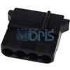 mod/smart PSU Power Connector 4pin Molex Stecker - nero