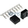 Phobya Fan Power Connector 4Pin PWM female Incl. 4 Pins - 2 pcs Black