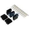 Phobya PSU Power Connector 4Pin Molex female incl. 4 Pins - 5 pcs Black