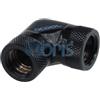 Alphacool connettore 90° - G1/4 ruotabile F/F Deep Black
