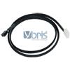 Phobya flow meter cavo 3-pin 80cm - black sleeved