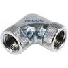 Alphacool connettore 90° - G1/4 ruotabile F/F Chrome