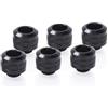 Alphacool Eiszapfen PRO Raccordo tubo rigido 10/13mm - Deep Black - 6 pezzi