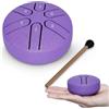 HAIYUU Steel Tongue Drum,HAIYUU 3 Pollici 6 Note Tamburo Handpan Strumento a Percussione Tamburo,Portatile Tamburo del Handpan in Acciaio al Carbonio Strumenti Musicali per Meditazione Yoga Zen Regali