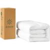 Zinus Coprimaterasso 90 x 190 cm, spessore 5 cm, coprimaterasso memory foam con fibre di bambù resistenti, traspirante e ipoallergenico, con rivestimento trapuntato lavabile