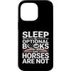 Horse Lover Bookworm Reading Custodia per iPhone 14 Pro Max Il sonno è libri opzionali e i cavalli non leggono