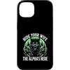 Alpha Wolf Sigma Moon Greek Alpha Wolf S Custodia per iPhone 13 Nascondi tua moglie The Alpha is Here Wolf Maschio Werwolf Meme