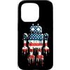 Paint Dripping Patriotic 4th of July US Custodia per iPhone 15 Pro Robot Robotica Ingegnere Bandiera Americana USA Drip Graffiti