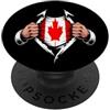 Canada Heritage Patriotic Apparel Canada Bandiera Strappata Grafica Canadian Pride Roots PopSockets PopGrip Adesivo