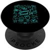 Tropical Beach Birthday Co. L'estate che ho compiuto 14 Compleanno in spiaggia tropicale PopSockets PopGrip Adesivo