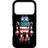 Paint Dripping Patriotic 4th of July US Custodia per iPhone 17 Pro Robot Robotica Ingegnere Bandiera Americana USA Drip Graffiti