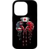 Paint Dripping Patriotic 4th of July US Custodia per iPhone 14 Pro Dialisi Infermiera Tecnico Tech Bandiera Americana USA Drip Amante