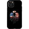 Paint Dripping Patriotic 4th of July US Custodia per iPhone 11 Pro Dialisi Infermiera Tecnico Tech Bandiera Americana USA Drip Amante