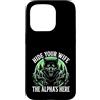 Alpha Wolf Sigma Moon Greek Alpha Wolf S Custodia per iPhone 15 Pro Nascondi tua moglie The Alpha is Here Wolf Maschio Werwolf Meme
