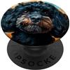 Black Poodle Colorful Merch Grafica colorata barboncino nero PopSockets PopGrip Intercambiabile