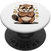 Rodent Beaver Lover Gifts Cool Beaver Wearing Sunglasses Wildlife Animal Lover PopSockets PopGrip Adesivo