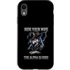 Alpha Wolf Sigma Moon Greek Alpha Wolf S Custodia per iPhone XR Nascondi tua moglie The Alpha is Here Wolf Maschio Werwolf Meme