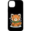 red panda winter cute animal snow holly Custodia per iPhone 14 Plus Carino Panda Rosso Inverno Neve