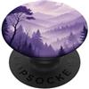 Purple Nature Mountain Hiking Gifts Deep Purple Natura Montagne Escursionismo Escursionismo Vaporwave PopSockets PopGrip Adesivo