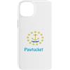 Rhode Island Cities & Towns Custodia per iPhone 14 Plus Souvenir degli Stati Uniti Bandiera USA Pawtucket Rhode Island
