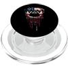 Paint Dripping Patriotic 4th of July US Cane carlino bandiera americana USA gocciolamento graffiti amante PopSockets PopGrip per MagSafe