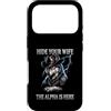 Alpha Wolf Sigma Moon Greek Alpha Wolf S Custodia per iPhone 17 Pro Nascondi tua moglie The Alpha is Here Wolf Maschio Werwolf Meme