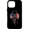 Paint Dripping Patriotic 4th of July US Custodia per iPhone 16 Pro Max Dialisi Infermiera Tecnico Tech Bandiera Americana USA Drip Amante