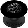 Wolf Wildlife Forest Mountains Outdoor G Lupo Pack Luna Foresta Alberi Wildlife Natura Outdoor Graphic PopSockets PopGrip Adesivo