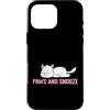 Sleep Tired Animal Nightgown children Py Custodia per iPhone 16 Pro Max Paws and snooze Pigiama Camicia da notte