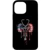 Paint Dripping Patriotic 4th of July US Custodia per iPhone 13 Pro Max Dialisi Infermiera Tecnico Tech Bandiera Americana USA Drip Amante