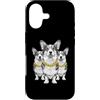 Cool 3 Hip Hop Trio Street Gold Chain Fu Custodia per iPhone 17 Corgi Dog Rap Old School Retro Streetwear anni '80 '90 Tre