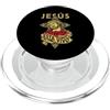 Jesus Christ Face with Crown of Thorns G Christian Religious Believe Blessed Faith God Bible Verse PopSockets PopGrip per MagSafe