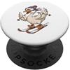 Skiing Gift For A Skier Goose Skier Ski Alpine Skiing Skier PopSockets PopGrip Adesivo