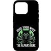 Alpha Wolf Sigma Moon Greek Alpha Wolf S Custodia per iPhone 16 Pro Nascondi tua moglie The Alpha is Here Wolf Maschio Werwolf Meme
