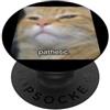 Cat Meme Funny Humor Graphics (Pathetic) Meme sfocato simpatico gatto arancione Pathetic PopSockets PopGrip Adesivo