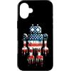 Paint Dripping Patriotic 4th of July US Custodia per iPhone 16 Plus Robot Robotica Ingegnere Bandiera Americana USA Drip Graffiti