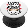 Detour Shirts I Love You a Latte Coffee Hearts San Valentino PopSockets PopGrip Adesivo