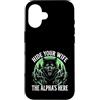 Alpha Wolf Sigma Moon Greek Alpha Wolf S Custodia per iPhone 16 Nascondi tua moglie The Alpha is Here Wolf Maschio Werwolf Meme