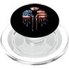 Paint Dripping Patriotic 4th of July US Dialisi Infermiera Tecnico Tech Bandiera Americana USA Drip Amante PopSockets PopGrip per MagSafe