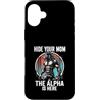 Alpha Wolf Sigma Moon Greek Alpha Wolf S Custodia per iPhone 16 Plus Nascondi la tua mamma The Alpha is Here Wolf Maschio Werwolf Meme
