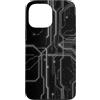 Monochrome Data Grid Custodia per iPhone 13 Pro Max White Circuit Scheda Madre Gamer Tech Grafica Estetica