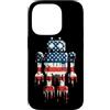 Paint Dripping Patriotic 4th of July US Custodia per iPhone 14 Pro Robot Robotica Ingegnere Bandiera Americana USA Drip Graffiti