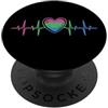 Polysexual Flag Heart Line Tees Linea Cuore Bandiera Polisessuale PopSockets PopGrip Adesivo