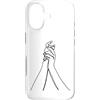 one line art one line drawing line penci Custodia per iPhone 17 Linea Continua: Mani in Armonia