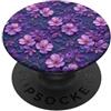Floral Aesthetic Flower Botanical Gifts Viola Fiori Fiori Floreali Viola Scuro Lilla PopSockets PopGrip Adesivo