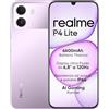 realme Smartphone realme P4 Lite 4G, 4GB+256GB, Display LCD HD 120Hz 6,8, Batteria Titan 6600mAh, Ricarica 15W, Ricarica inversa 6W, IP64, Sistema Next AI, Viola Pulse (Senza caricabatterie)