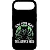 Alpha Wolf Sigma Moon Greek Alpha Wolf S Custodia per iPhone Air Nascondi tua moglie The Alpha is Here Wolf Maschio Werwolf Meme