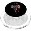 Paint Dripping Patriotic 4th of July US Dialisi Infermiera Tecnico Tech Bandiera Americana USA Drip Amante PopSockets PopGrip per MagSafe
